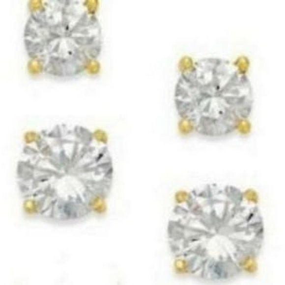 Giani Bernini Cubic Zirconia Stud Earrings - Picture 1 of 1